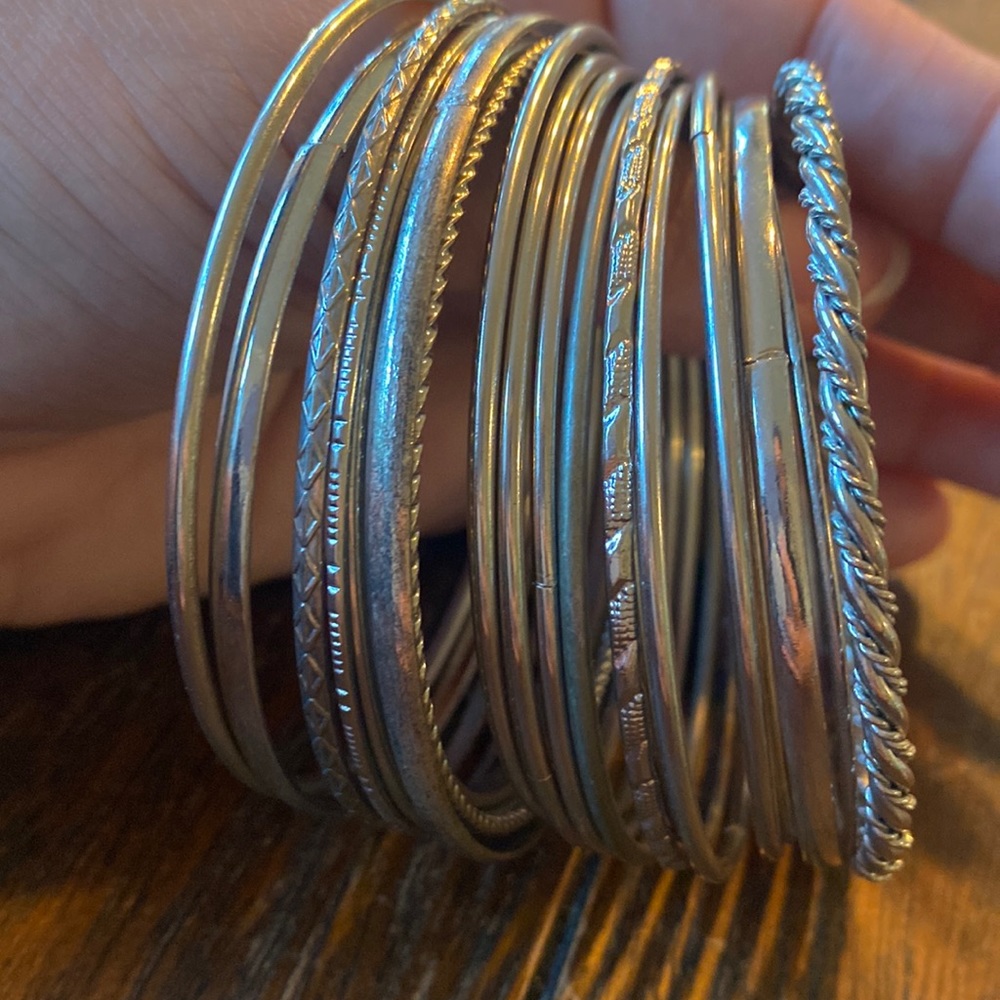 Collected Silver bangle bracelet lot - Picture 9 of 16